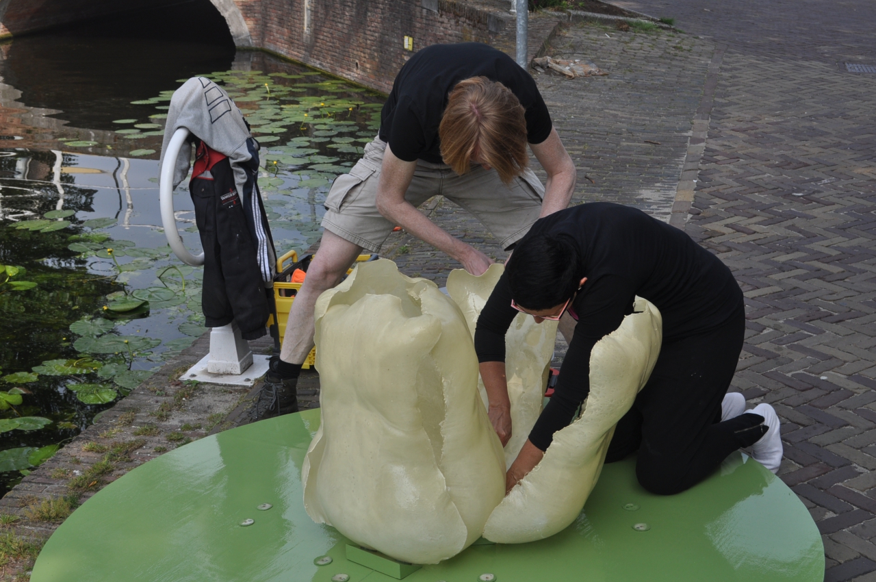 Ingrid Slaa aan het werk in Delft