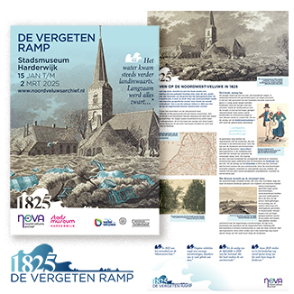 Tentoonstelling 1825 van het Noord Veluws Archief, NOVA. Krekwerk. Ontwerp huisstijl, posters, panelen Tentoonstelling 1825 van het Noord Veluws Archief, NOVA. Krekwerk. Ontwerp huisstijl, posters, panelen