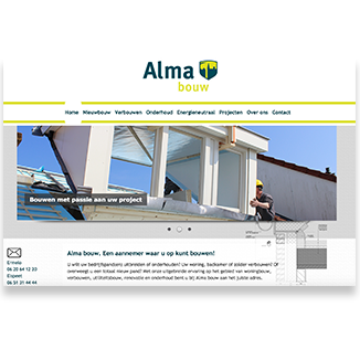 Homepage Almabouw, Krekwerk Homepage van Almabouw, Krekwerk