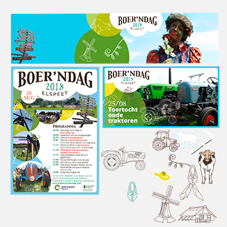 Huisstijl en logo Boerendag Elspeet Huisstijl, posters, folders en logo Boerendag Elspeet