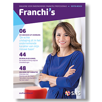 Voorpagina van het magazine Franchi's van SNS Franchise, 52 pagina's, Krekwerk Voorpagina van het magazine Franchi's van SNS Franchise, Krekwerk