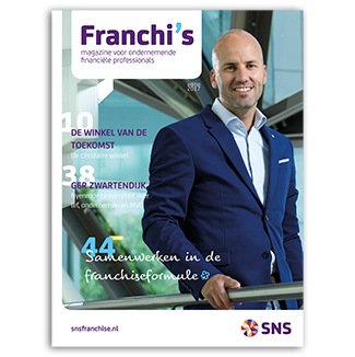 Voorpagina van het magazine Franchi's van SNS Franchise, 52 pagina's, Krekwerk Voorpagina van het magazine Franchi's van SNS Franchise, Krekwerk