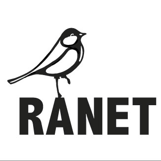 logo met koolmees zwart-wit concept logo voor een bedrijf met vette letters en erboven een illustratie van een koolmees in zwart tegen witte achtergrond