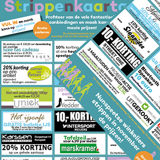 Strippenkaart winkeliers nunspeet, OVN, uit de kunst Strippenkaart winkeliers nunspeet, OVN, uit de kunst